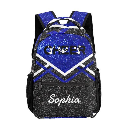 Personalized Blue Cheerleader Casual Shoulder Backpack