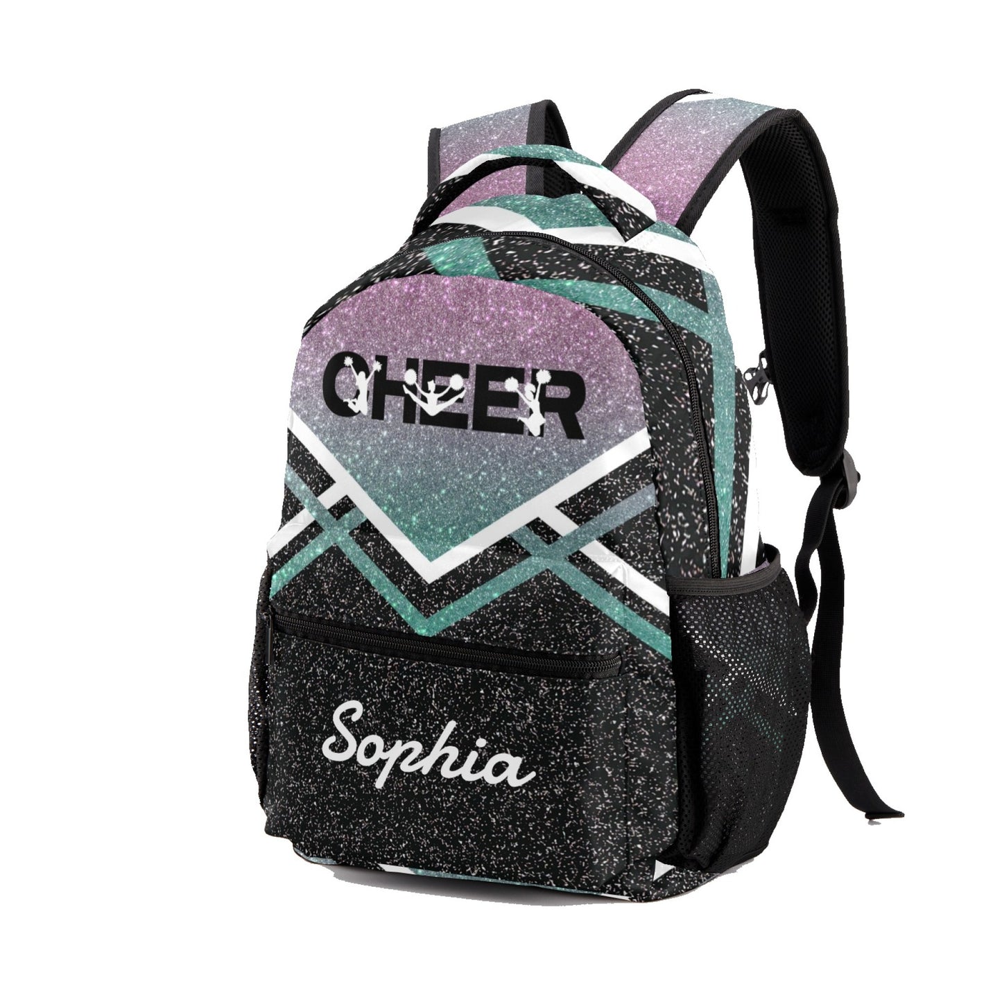 Custom Blue Cheer Cheerleader Personalized Causual Shoulder Bag Sports Leisure Camping Backpack for Women and Men