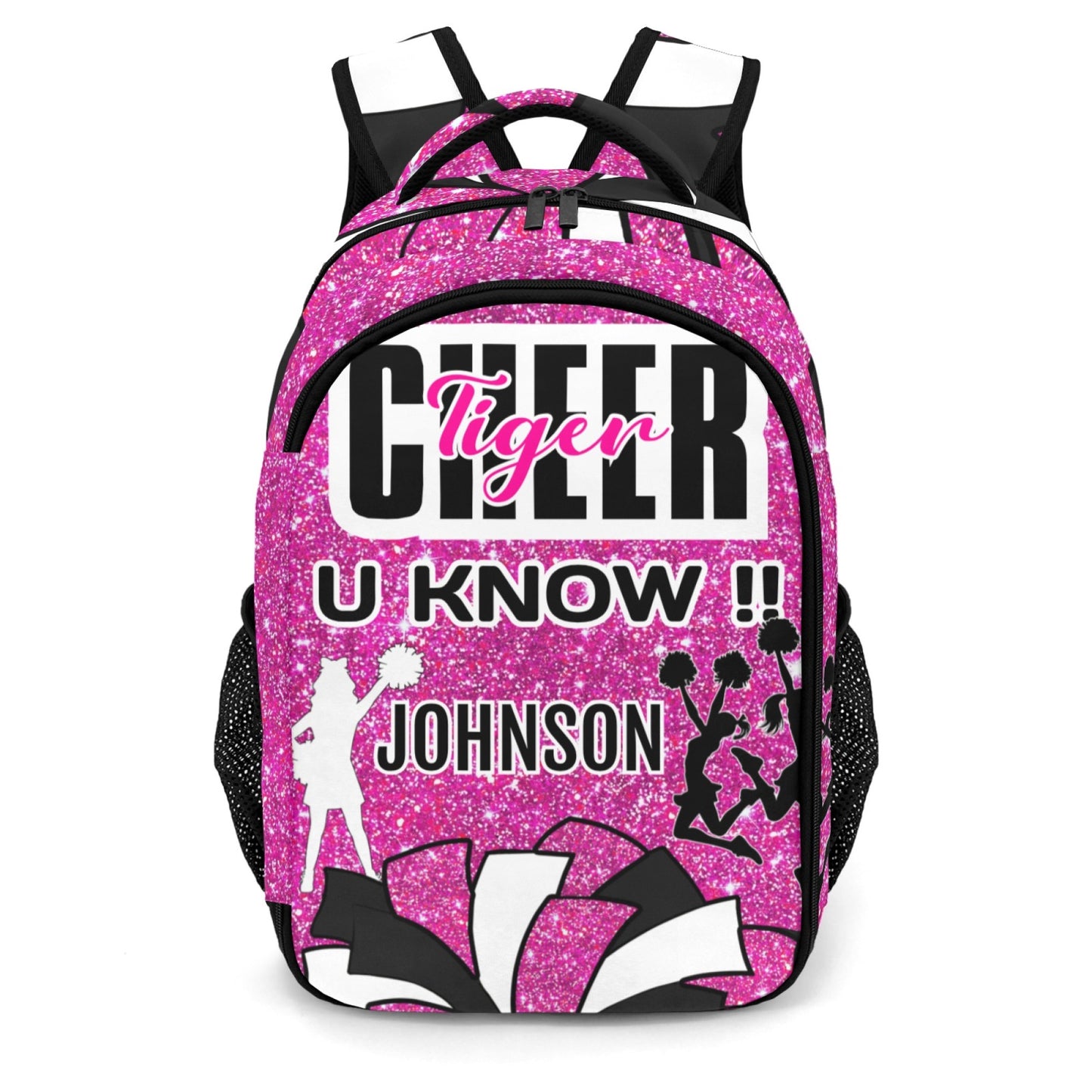 Custom Blue Cheer Backpack Personalized Colorful Student's Backpacks for Girl and Boy Gift