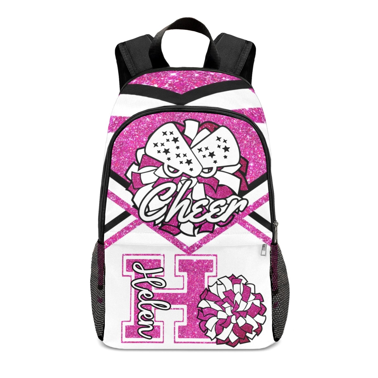 Personalized Cheer Cheerleader Black Green Blue Gold Grey Purple Rose Red All Over Print Casual Name Backpack