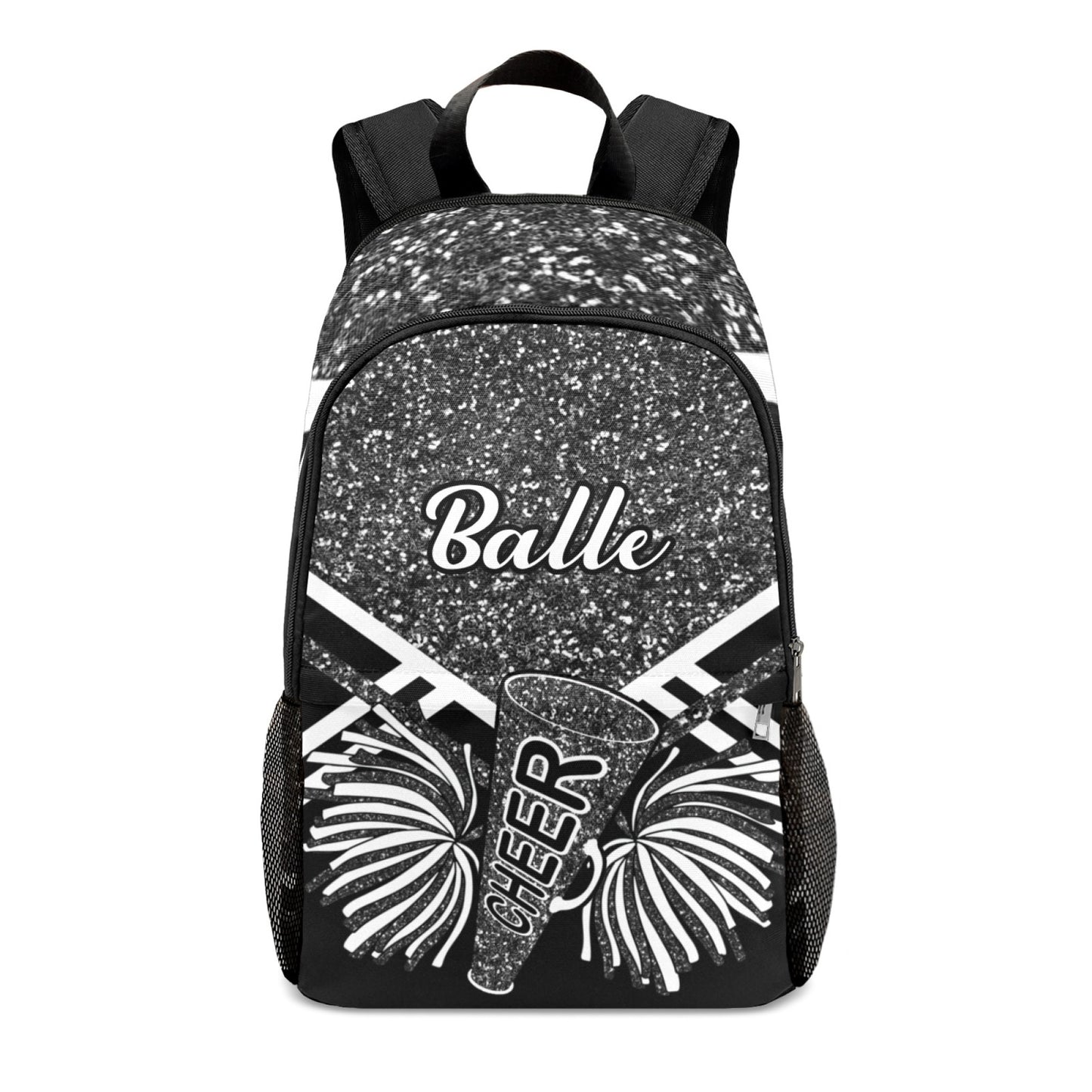 BlackGlitter_Custom Cheerleader Backpack for Teens 5