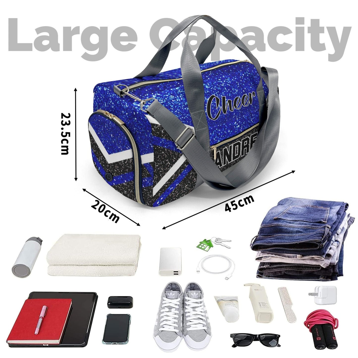 Black_Blue_SPersonalized Cheerleader Travel Bag Custom Name-4