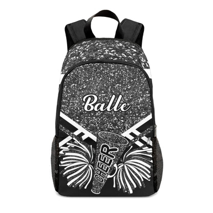 Cheerleader Red Personalized Backpack for Teen Boys Girls,Custom Travel Backpack Bookbag Casual Bag Name Gift