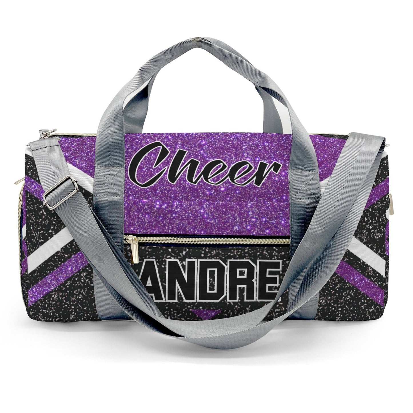 Black_Purple SPersonalized Cheerleader Travel Bag Custom Name-6