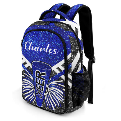BlueGlitter_Custom Name Cheer Backpack for Students Gift