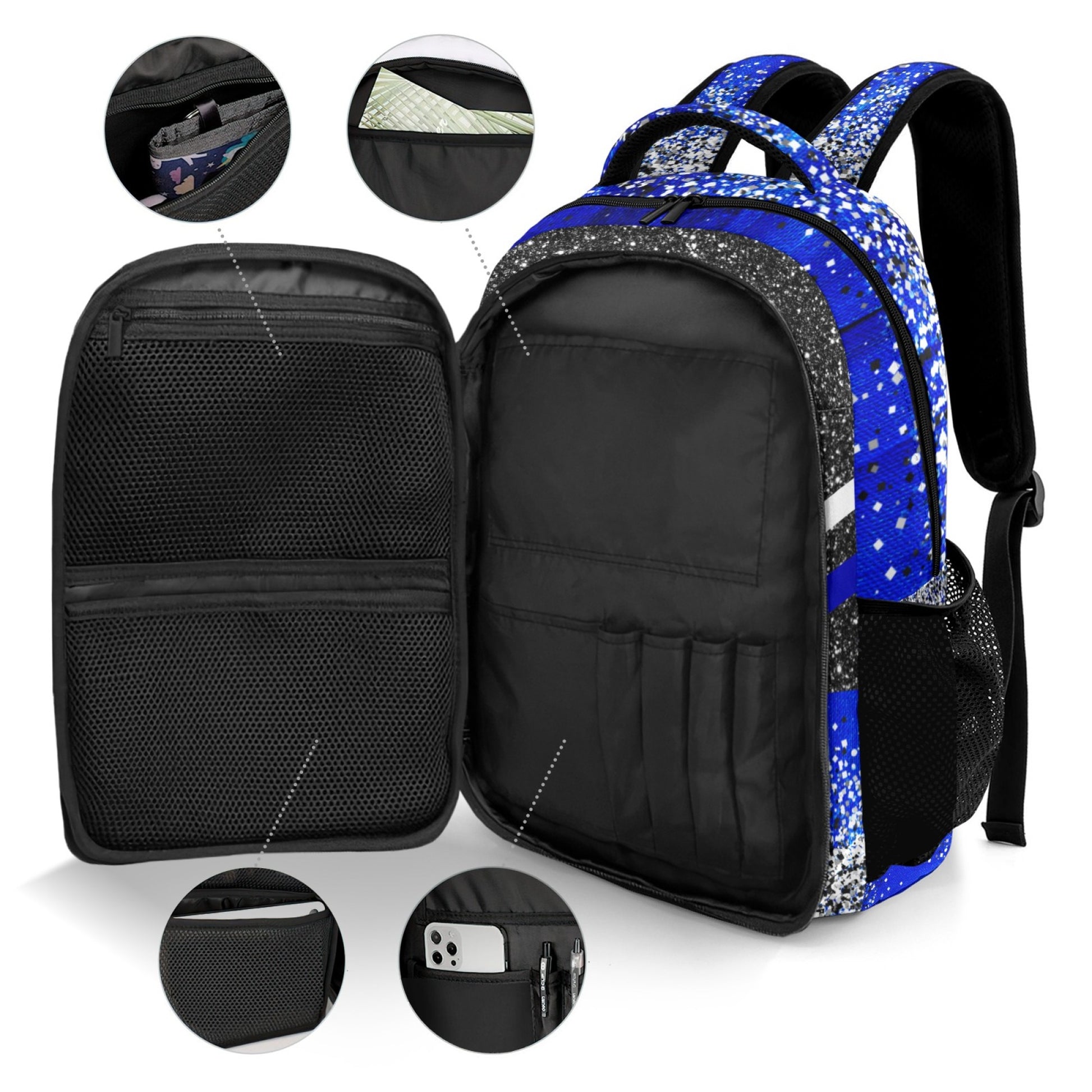 BlueGlitter_Customizable Travel Backpack for Cheerleaders5