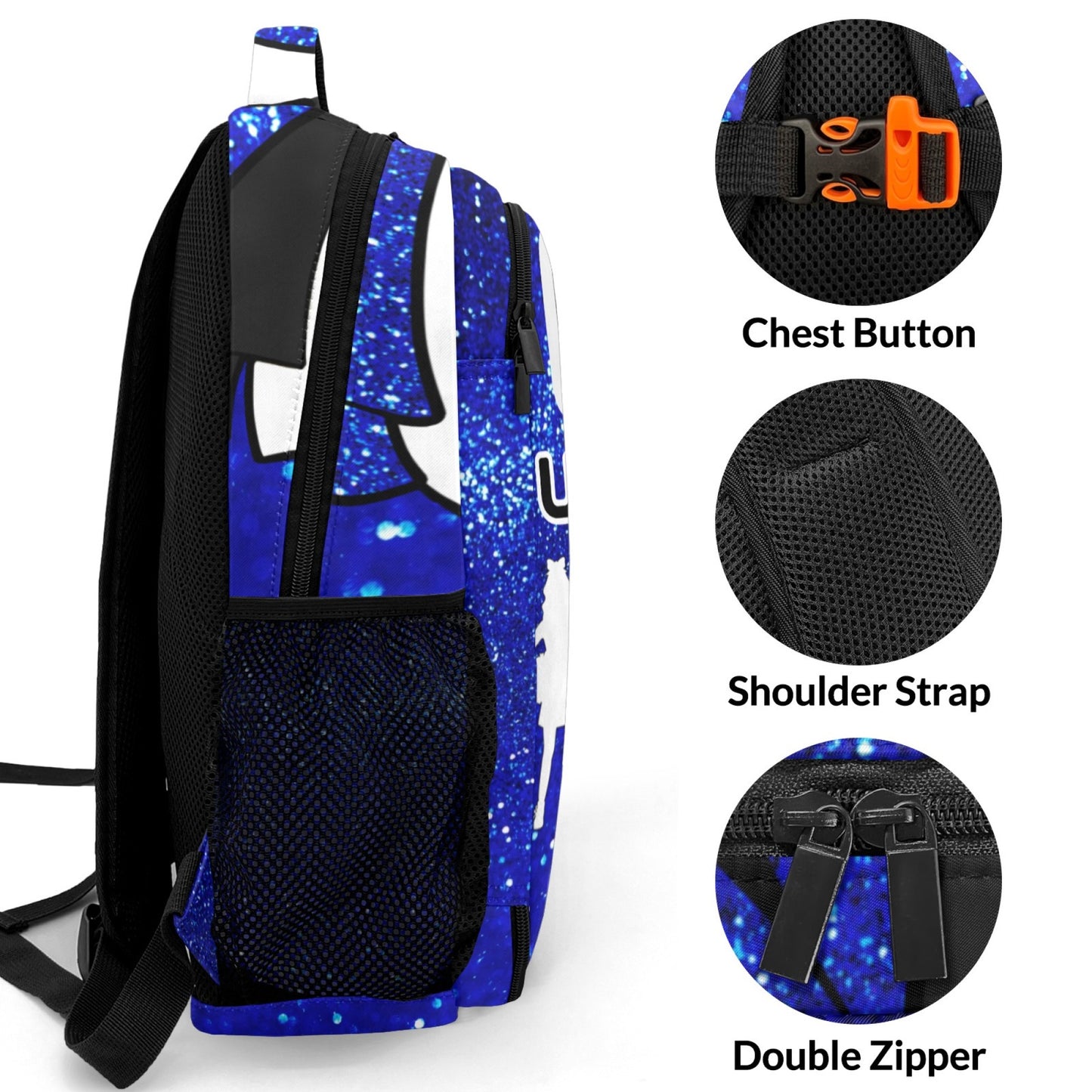 Blue_Custom Cheer Backpack for Students Personalized 3
