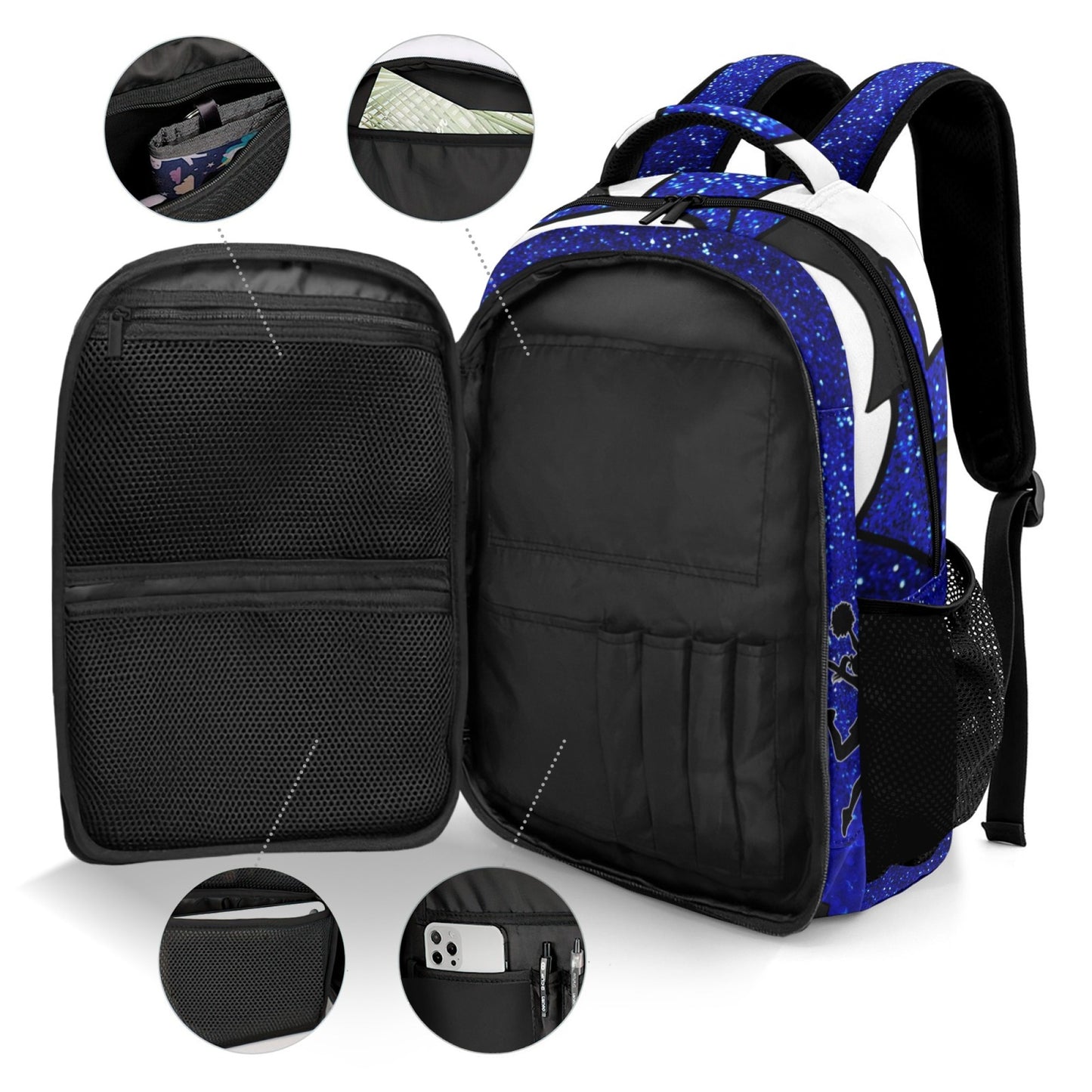Blue_Custom Cheer Backpack for Students Personalized 4