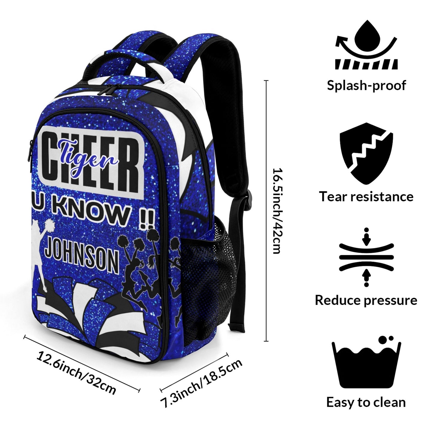 Blue_Custom Cheer Backpack for Students Personalized 6