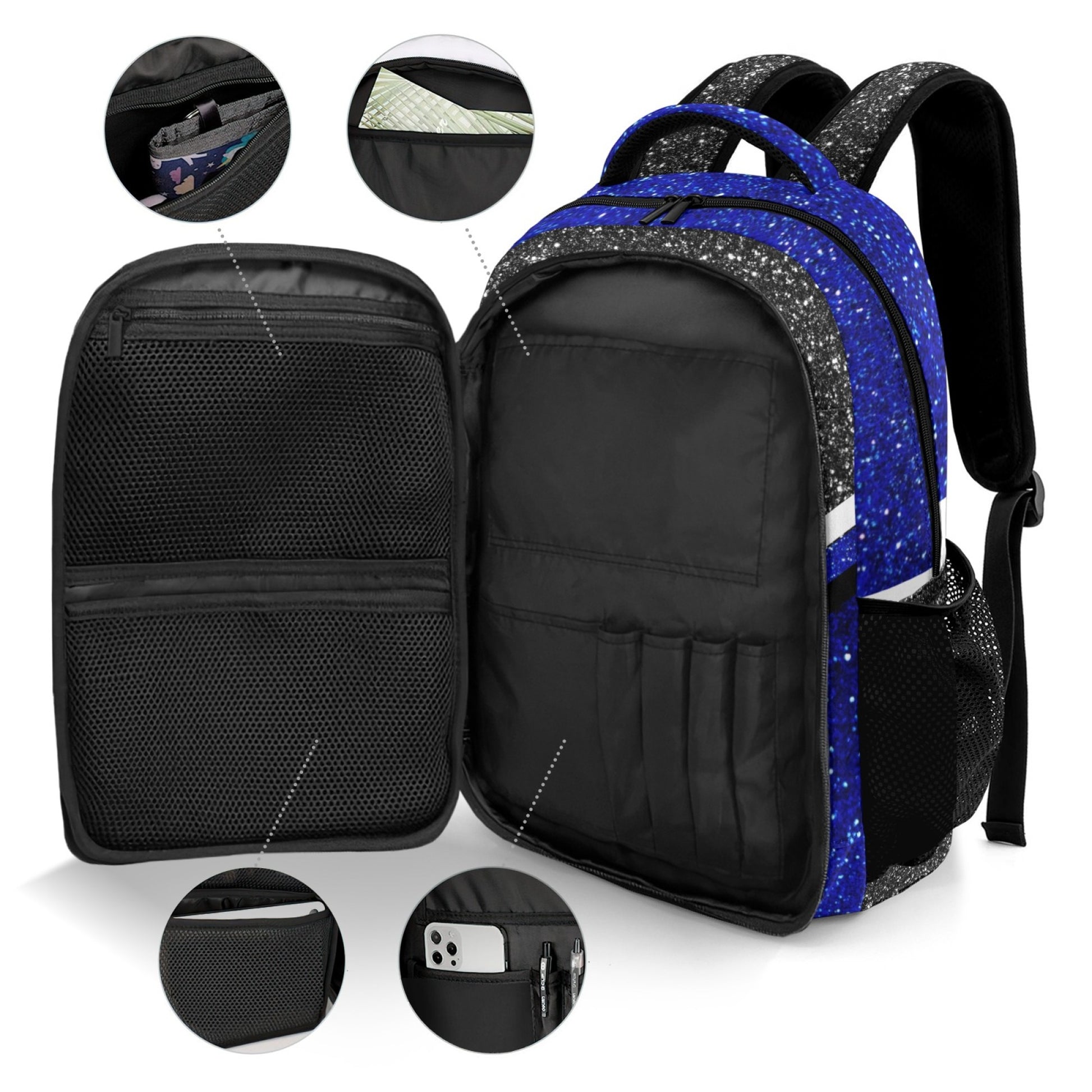 Blue_Personalized Cheer Name Backpack Custom Name Backpack4