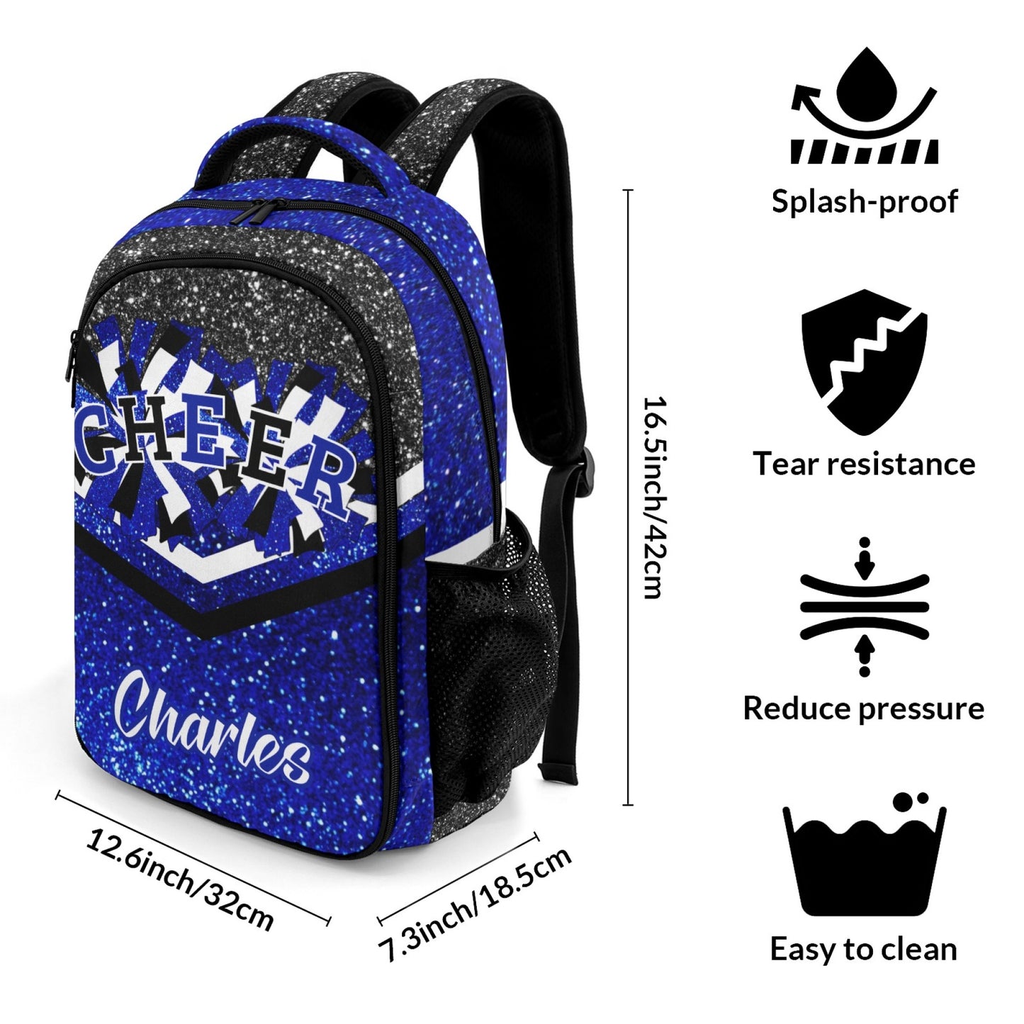 Blue_Personalized Cheer Name Backpack Custom Name Backpack5