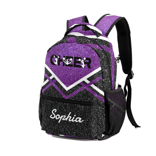 Personalized Blue Cheerleader Casual Shoulder Backpack
