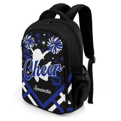 Cheer Team School Backpack Custom Name Gift Navy_Blue