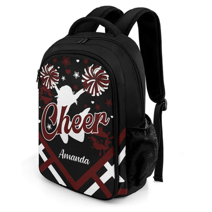 Cheer Team School Backpack Custom Name Gift Red
