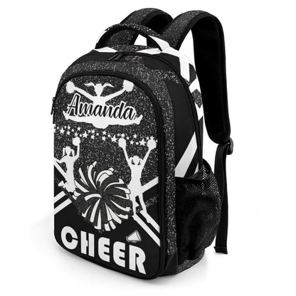 Custom Cheer Backpack for Women Lightweight School Bag Black