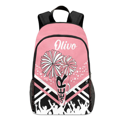 Custom Cheerleader Casual Backpack for Adults Name Print-Pink