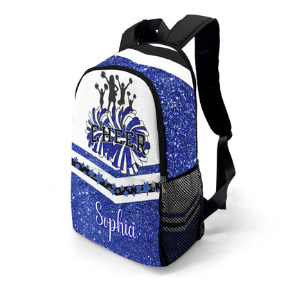 Custom Name Cheer Backpack Stylish School Travel Bag-1