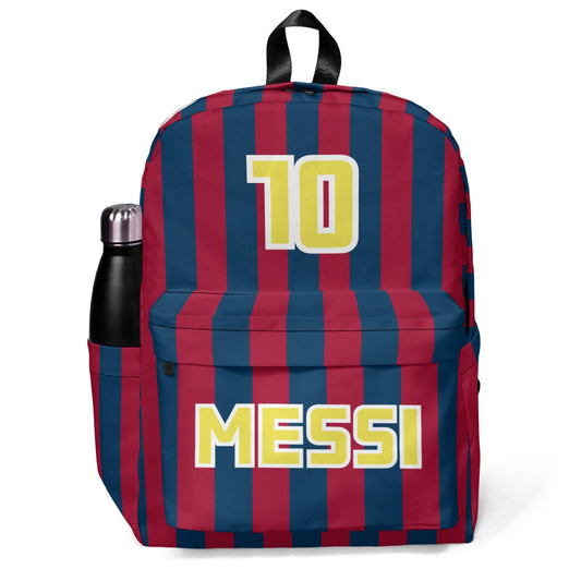 Custom World Cup Striped Backpack for Students Red