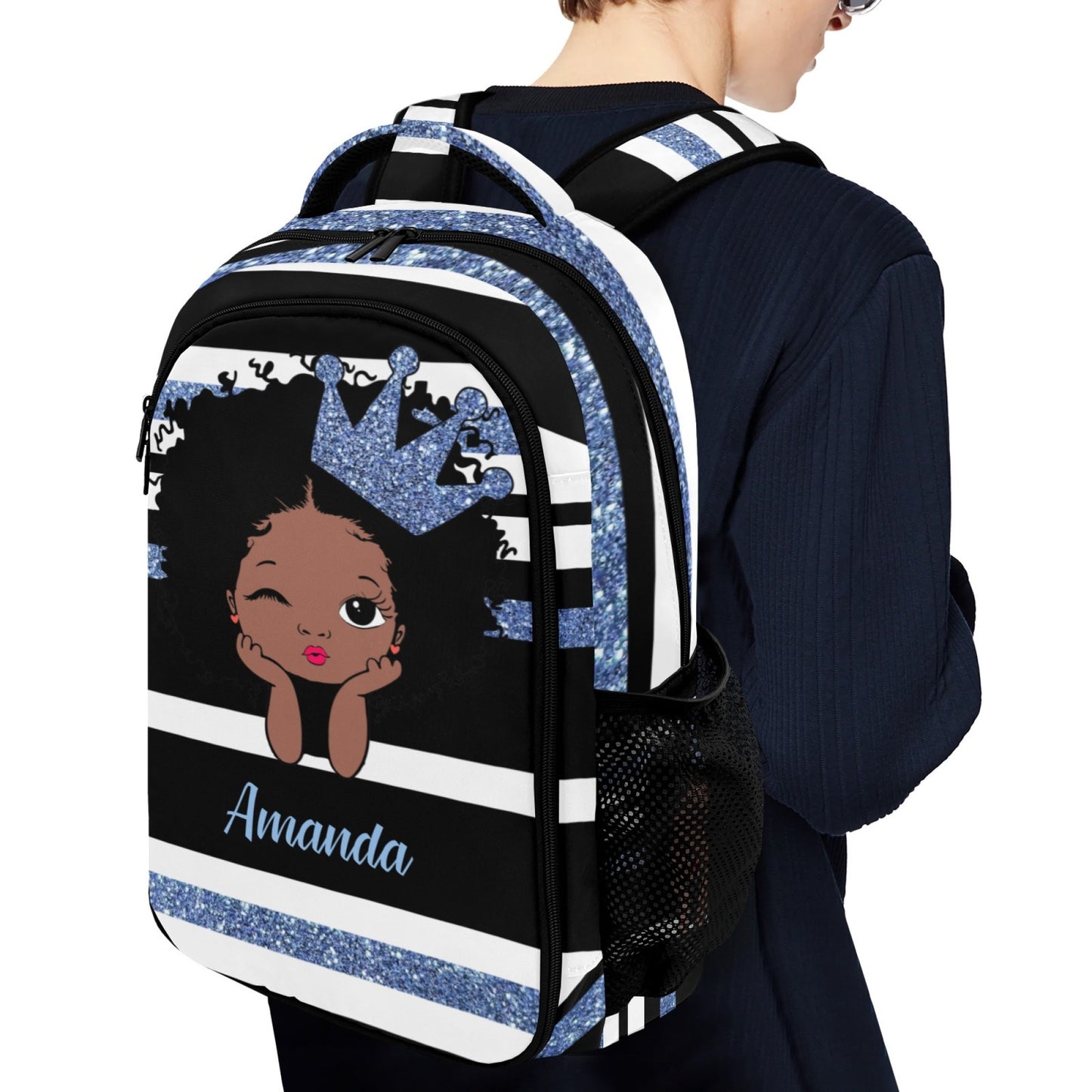 Custom Cheer Cheerleader Red Blue Gold Orange Purple Pink All Over Print Fashion Children's Name Backpack