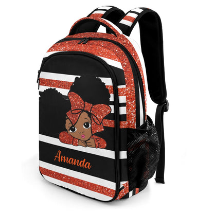 Custom Cheer Cheerleader Red Blue Gold Orange Purple Pink All Over Print Fashion Children's Name Backpack