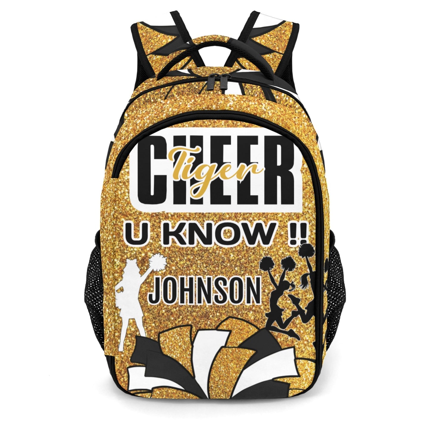Gold_Custom Cheer Backpack for Students Personalized 