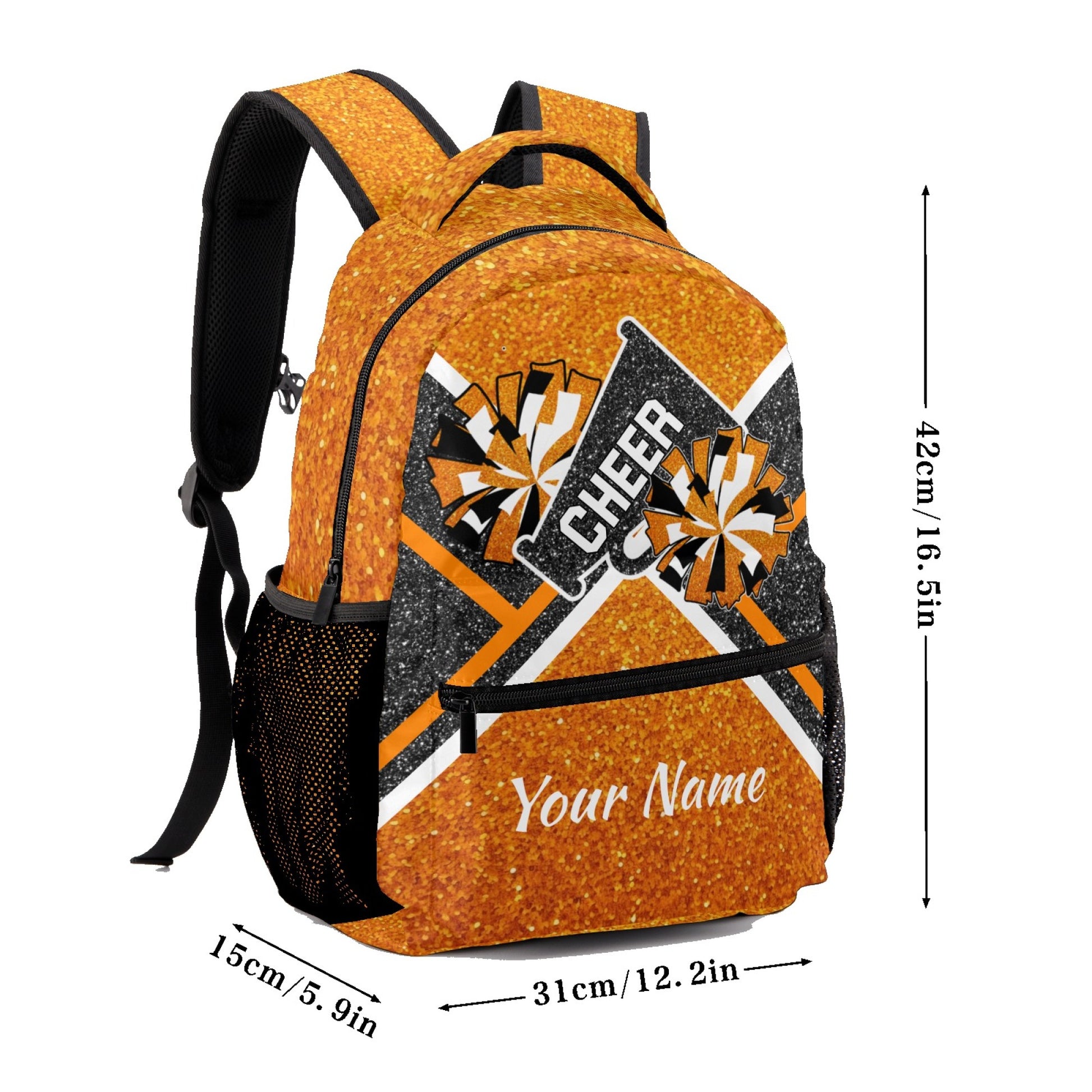 Orange_Custom Cheer Backpack for Students and Cheer Teams-6