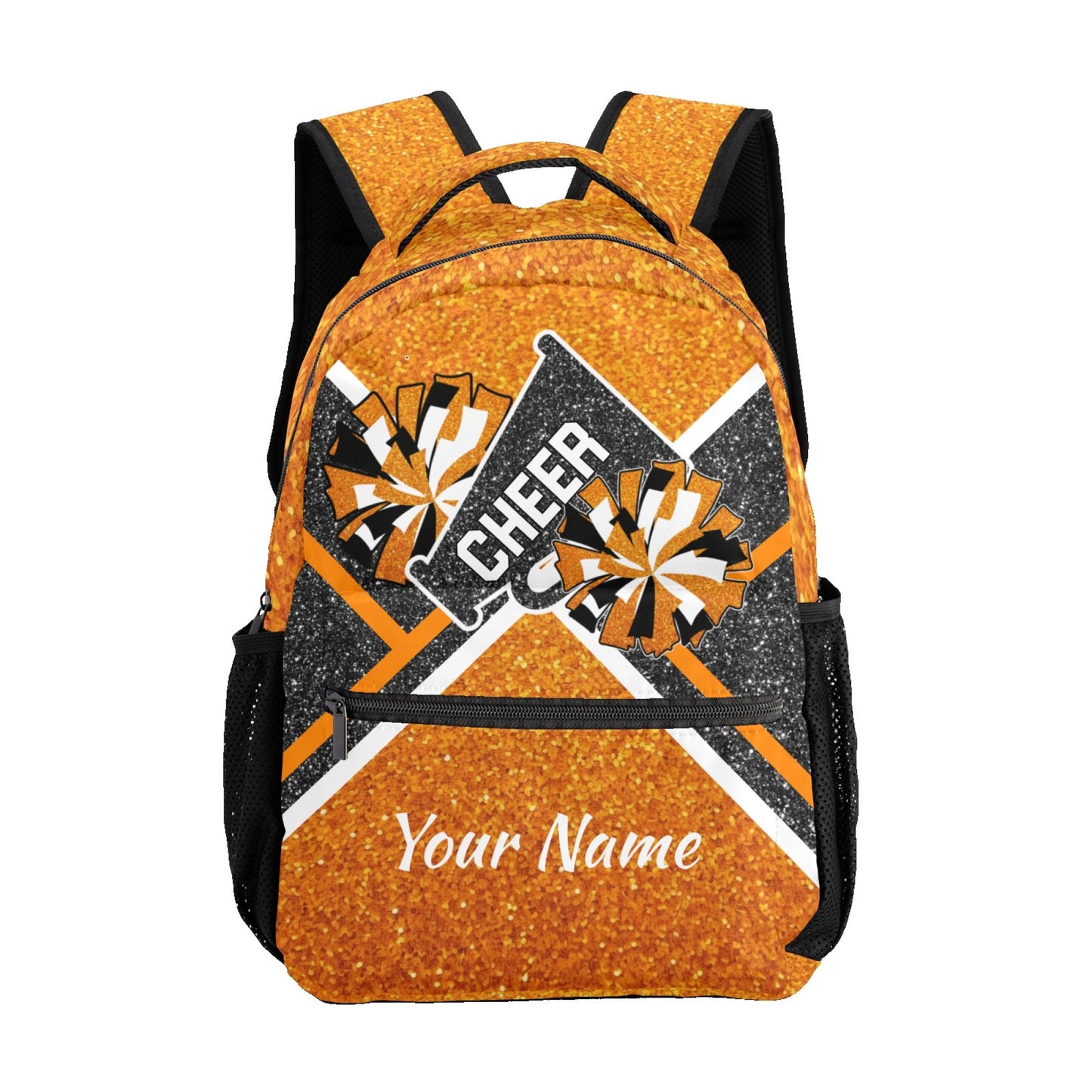Orange_Custom Cheer Backpack for Students and Cheer Teams