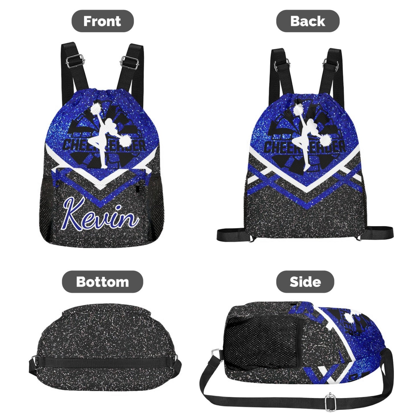 Personalized Cheerleader Drawstring Backpack-1