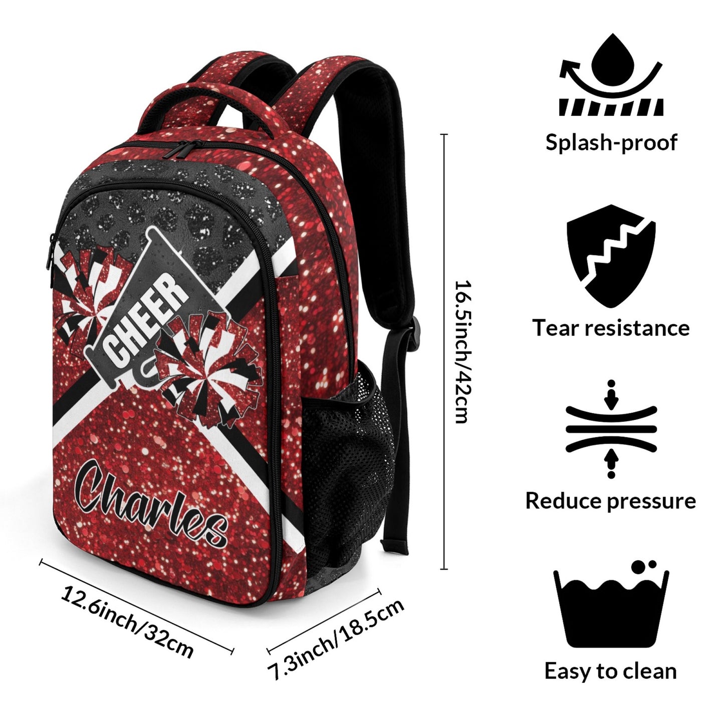 Personalized Leisure Cheer Backpack for Men and Women-5