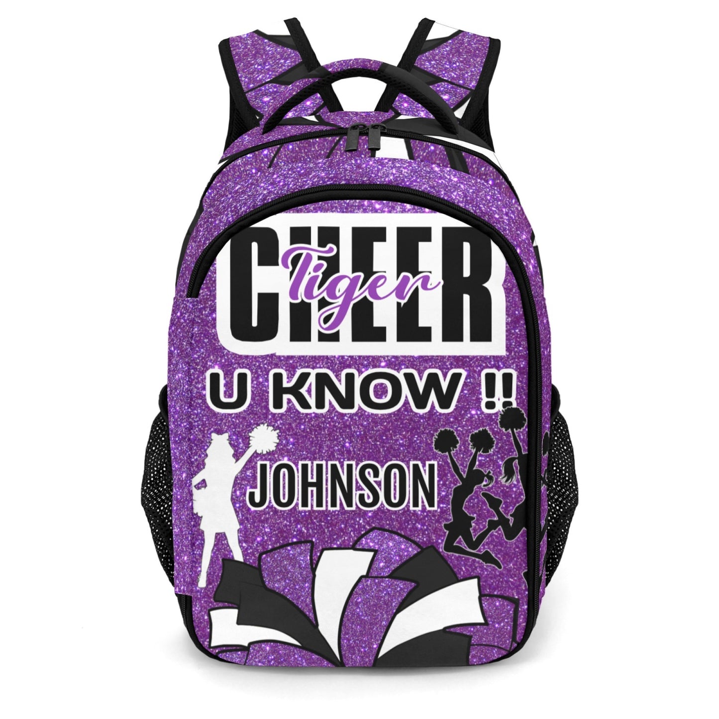 Purple_Custom Cheer Backpack for Students Personalized 