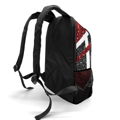 Cheerleader Red Personalized Backpack for Teen Boys Girls,Custom Travel Backpack Bookbag Casual Bag Name Gift